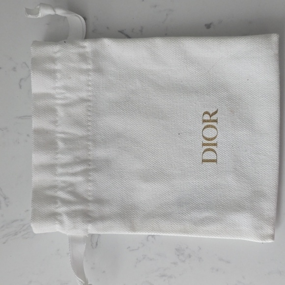 NEW SET OF 4 Dior Small Cotton Canvas Drawstring Bag Storage, Travel, Makeup - Picture 3 of 3